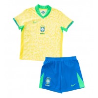 Brasilien Heimtrikotsatz Kinder Copa America 2024 Kurzarm (+ Kurze Hosen)